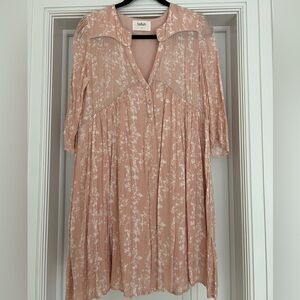 Ba&sh pink dress with gold threading. size 1.